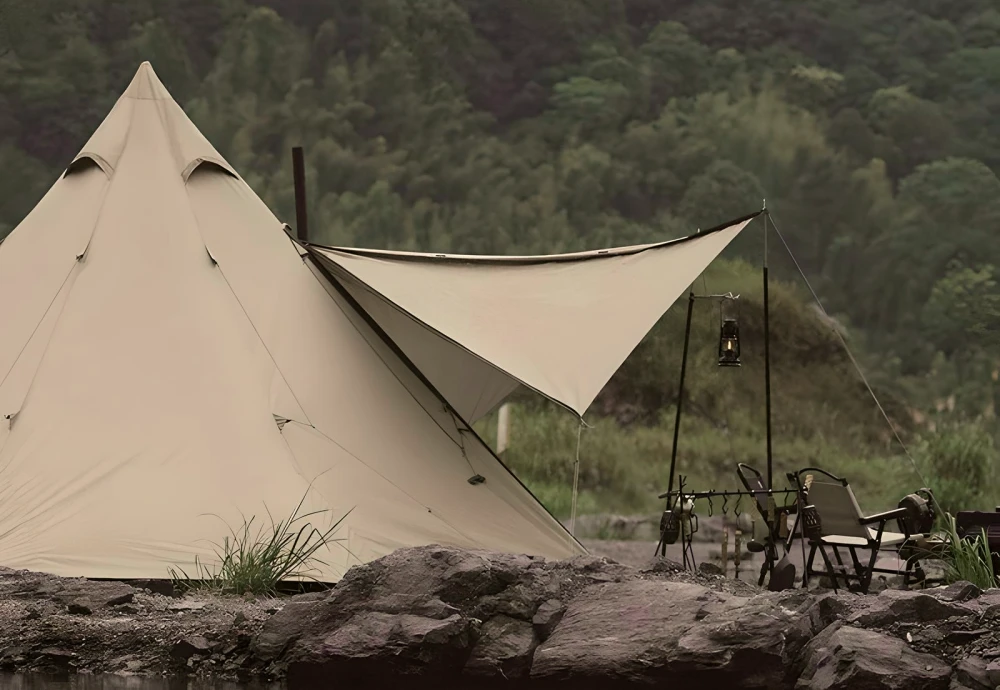 teepee tent with stove hole