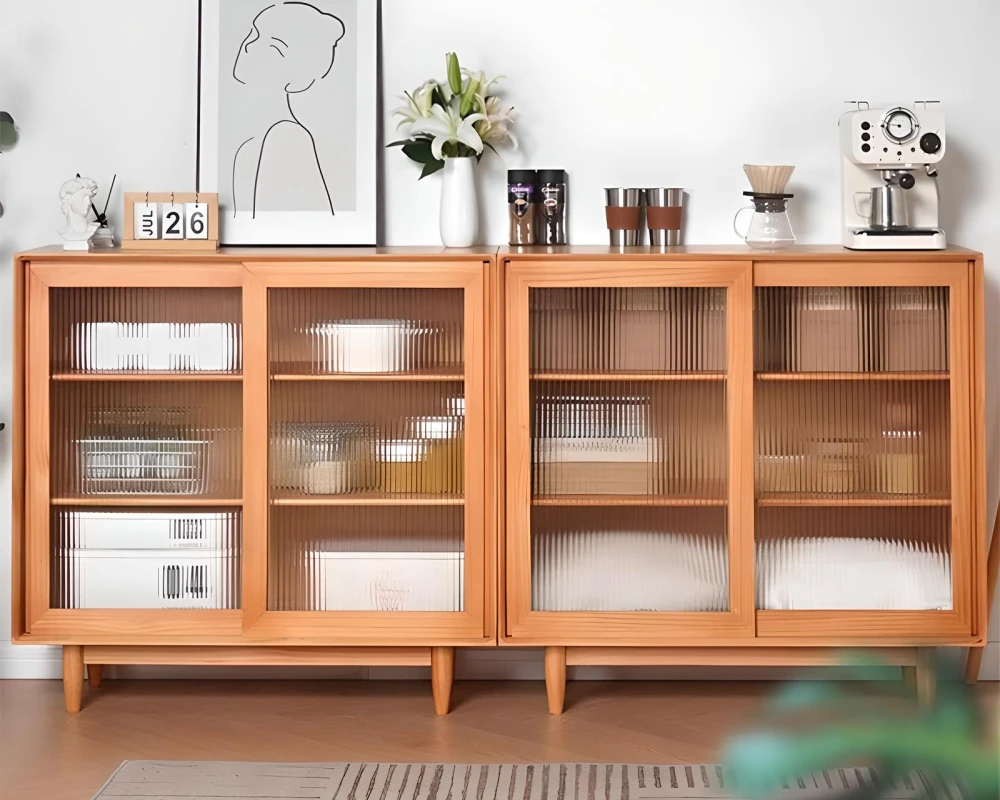 sideboard buffet with glass doors